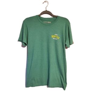 VANS Men's Small Green Seattle Off the Wall T Shirt